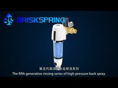 NSF Certified Clear Bottle Sunlight Protective Cover ABS Automatic Spin Down Water Pre Filter