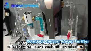 Compact Central Water Purifier effectively removes discoloration and odors.