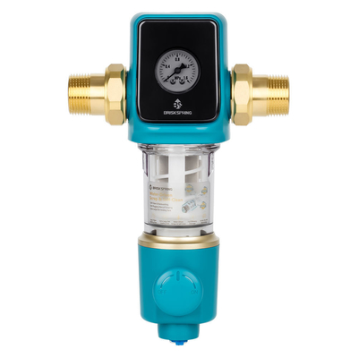 BPA Free Sediment Pre Filter with Siphon Backwash Spin Down Design for Household Use
