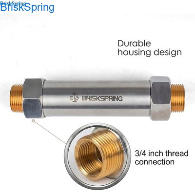 Compact Water Descaler DN25 with 3/4" Thread, Stainless Steel Housing