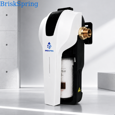 BriskSpring N1-2C-BS Whole House Water Filtration System with 1-10 Micron Filtration and 3 T/H Flow Rate Featuring Quick-Service Cartridge
