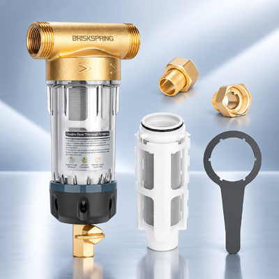Manual Whole House Water Pre Filter 40 Micron Reusable Mesh Sediment Filter Fourth Generation