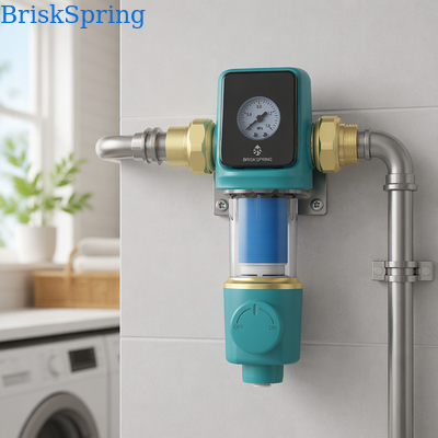 Whole House Water Filter with 40 Micron Filtration Manual Backwash and 22 GPM Flow Rate