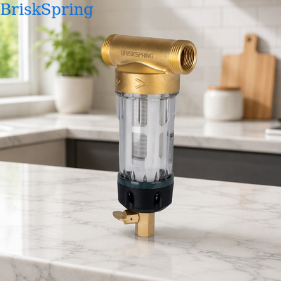 Whole House Spin Down Sediment Water Pre Filter with 40 Micron Filtration Reusable Design and Food Grade SS316L Mesh