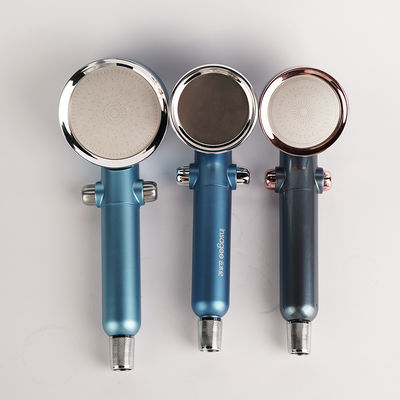 High Pressure Three Channels Filtered Shower Head Blue 6.2L/Min Shower Water Filter For Hair