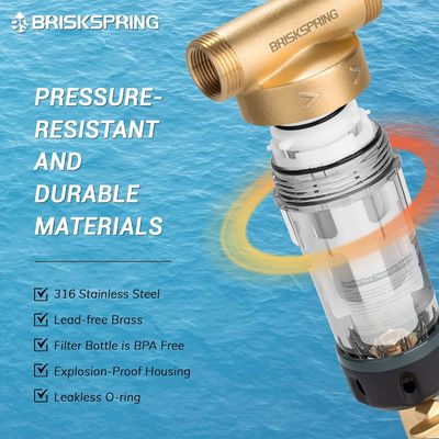 BPA Free 40 Micron Spin Down Sediment Filter Prevent Scale And Corrosion