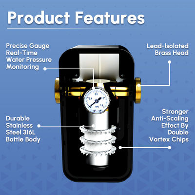 Household Salt Free Water Conditioner 3/4 Inch 0.15-1 MPa For Home Faucet Shower Plumbing System Descaling