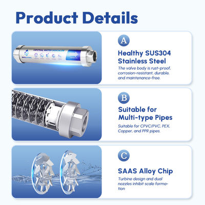 Water Filter Wholehouse Salt Free Descaler Bacteriostat Scale Inhibitor for Home