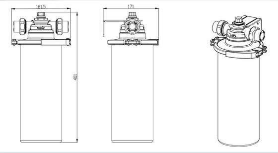 5-micron stainless steel pre-filter with a manual pressure relief valve