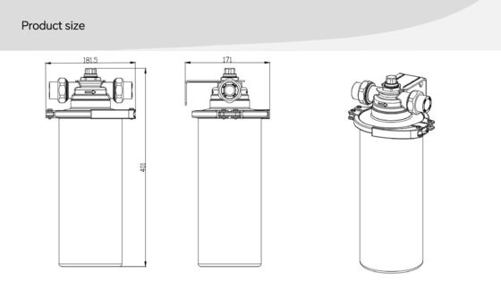 Stainless Steel Whole House Pre Filter with Anti-Clog Design Remove Discoloration and 0.1 0.7MPa Water Pressure