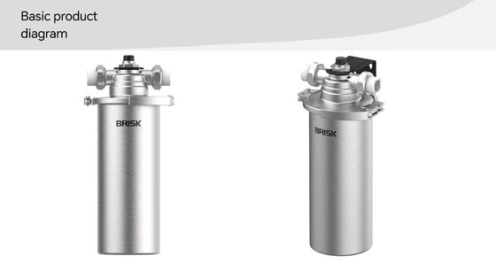 5-micron stainless steel pre-filter with a manual pressure relief valve