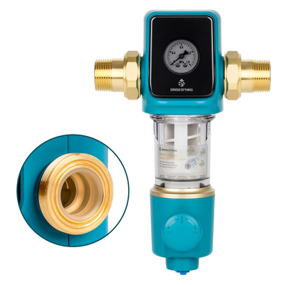 BPA Free Sediment Pre Filter with Siphon Backwash Spin Down Design for Household Use
