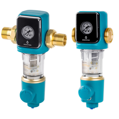 BPA Free Auto Flush 40 Micron Siphon Spin Down Pre Filter for Home Water System with Integrated Scraper Cleaner