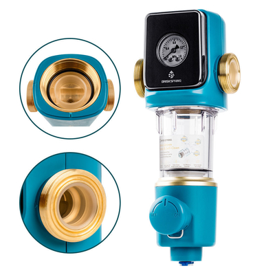 BPA Free Auto Flush 40 Micron Siphon Spin Down Pre Filter for Home Water System with Integrated Scraper Cleaner