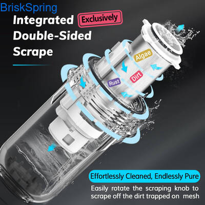 BPA Free Spin Down Water Filter with 1 Year Filter Life 4T Flow Rate and 0.15-1.5MPa Water Pressure