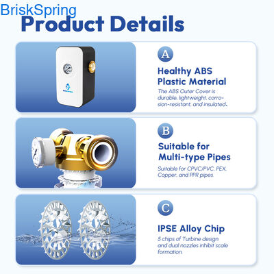 Water Descaler Anti-Limescale Treatment, Eco-Friendly Hard Water Conditioner for Whole House Plumbing