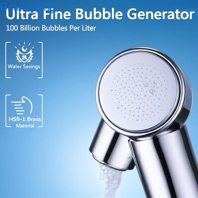 Ultra Fine Bubble Generator with 100 Billion Bubbles Per Liter, 20% Water Savings, and H59-1 Brass Material