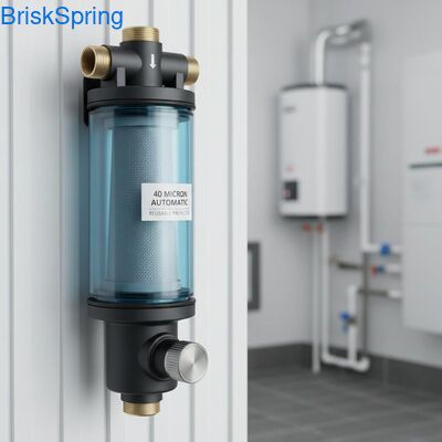 40 Micron Fully Automatic Reusable Spin Down Water Pre Filter for Whole House Sediment Removal