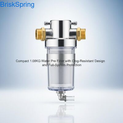 Compact 1.08KG Water Pre Filter with Clog-Resistant Design and Full-System Protection