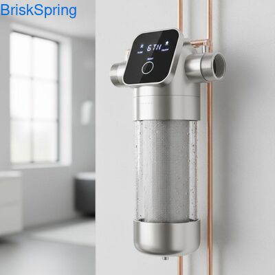 High Flow 6T H 316L Stainless Steel Mesh Water Pre Filter for Whole House with Touch Control