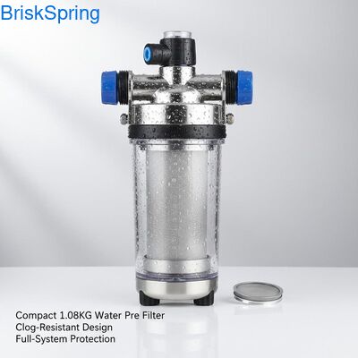 Compact 1.08KG Water Pre Filter with Clog-Resistant Design and Full-System Protection