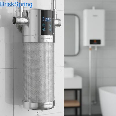 High Flow 6T H 316L Stainless Steel Mesh Water Pre Filter for Whole House with Touch Control