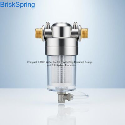 Compact 1.08KG Water Pre Filter with Clog-Resistant Design and Full-System Protection