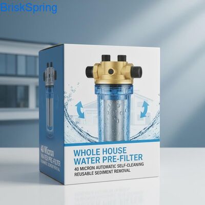 40 Micron Fully Automatic Reusable Spin Down Water Pre Filter for Whole House Sediment Removal