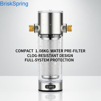 Compact 1.08KG Water Pre Filter with Clog-Resistant Design and Full-System Protection