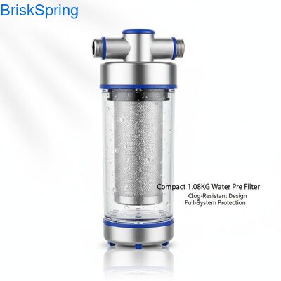Compact 1.08KG Water Pre Filter with Clog-Resistant Design and Full-System Protection