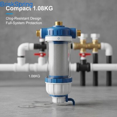 Compact 1.08KG Water Pre Filter with Clog-Resistant Design and Full-System Protection