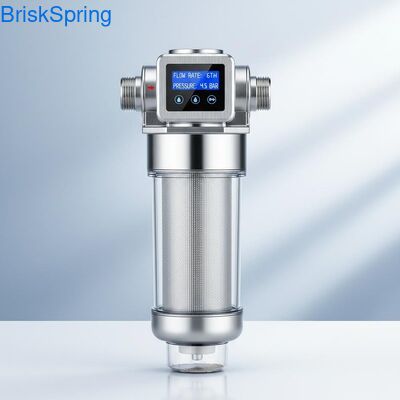 High Flow 6T H 316L Stainless Steel Mesh Water Pre Filter for Whole House with Touch Control