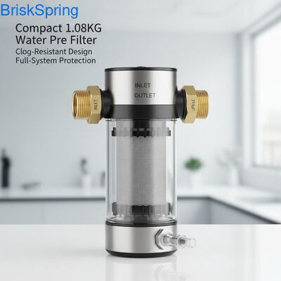 Compact 1.08KG Water Pre Filter with Clog-Resistant Design and Full-System Protection
