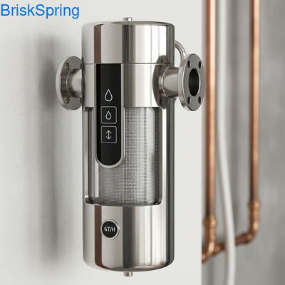 High Flow 6T H 316L Stainless Steel Mesh Water Pre Filter for Whole House with Touch Control