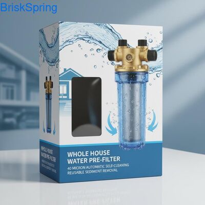 40 Micron Fully Automatic Reusable Spin Down Water Pre Filter for Whole House Sediment Removal