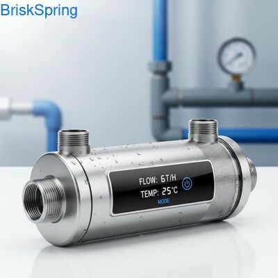 High Flow 6T H 316L Stainless Steel Mesh Water Pre Filter for Whole House with Touch Control