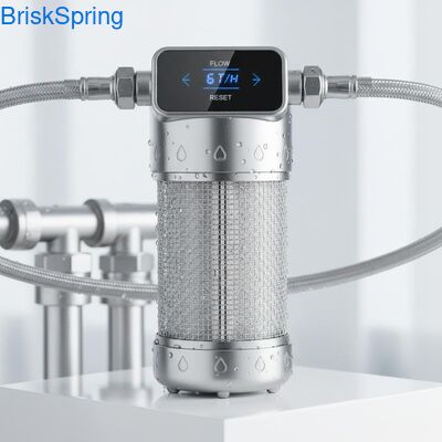 High Flow 6T H 316L Stainless Steel Mesh Water Pre Filter for Whole House with Touch Control