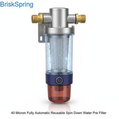 40 Micron Fully Automatic Reusable Spin Down Water Pre Filter for Whole House Sediment Removal