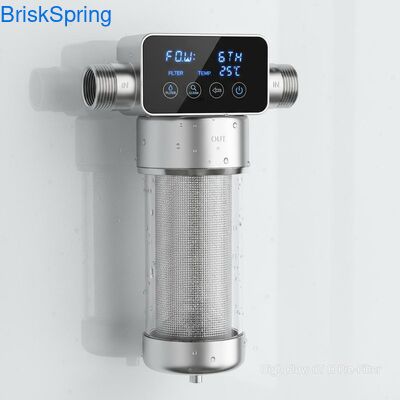High Flow 6T H 316L Stainless Steel Mesh Water Pre Filter for Whole House with Touch Control