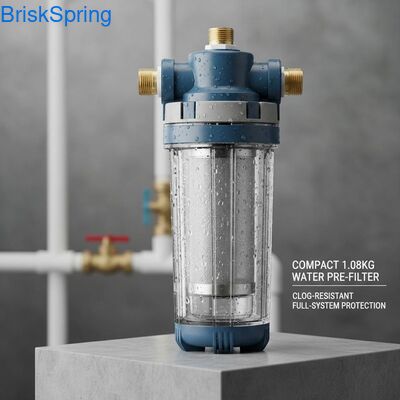Compact 1.08KG Water Pre Filter with Clog-Resistant Design and Full-System Protection
