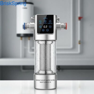 High Flow 6T H 316L Stainless Steel Mesh Water Pre Filter for Whole House with Touch Control