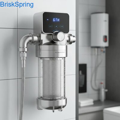 High Flow 6T H 316L Stainless Steel Mesh Water Pre Filter for Whole House with Touch Control