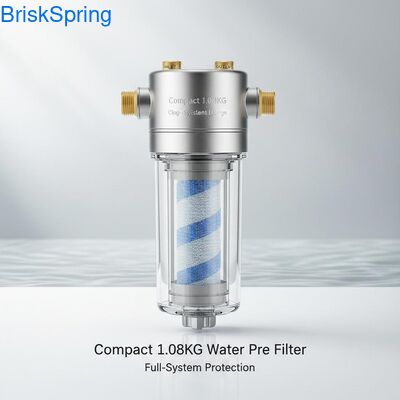 Compact 1.08KG Water Pre Filter with Clog-Resistant Design and Full-System Protection