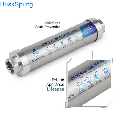 Salt-Free Water Descaler System: Stop Hard Water Scale, Extend Appliance Lifespan & Improve Water Efficiency (No Chemicals Needed)