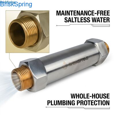 Maintenance-Free Saltless Water Conditioner: Protect Your Whole-House Plumbing & Modern Appliances from Hard Water Scale (RoHS Approved)