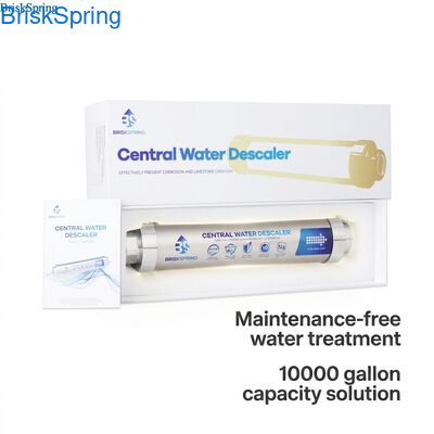 Maintenance-Free Eco-Friendly Whole House Water Descaler with 10,000 Gallons Capacity for Limescale Prevention