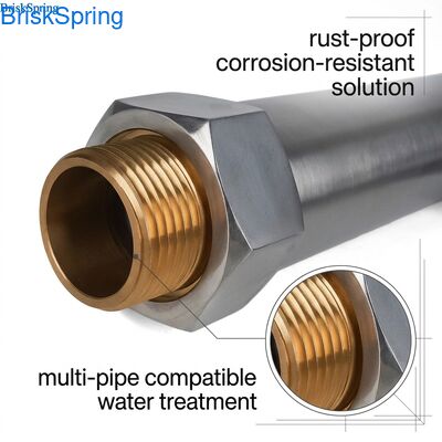 Stainless Steel Food-Grade Water Descaler – Rust-Proof, Corrosion-Resistant, Multi-Pipe Compatible for Indoor & Outdoor Use