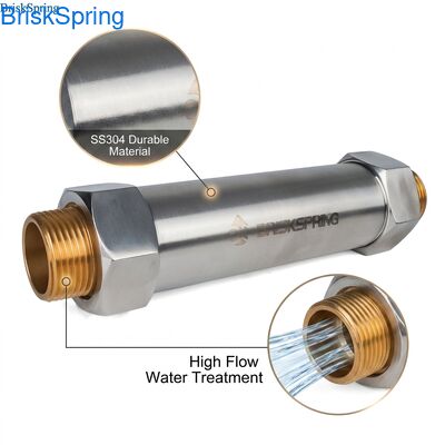 1" Water Descaler for Whole House, 1-2 Tons/Hour Flow, SS304 Material