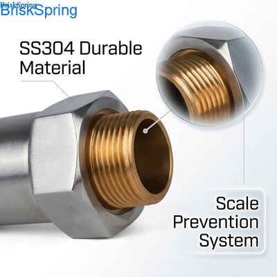 1" Water Descaler for Whole House, 1-2 Tons/Hour Flow, SS304 Material