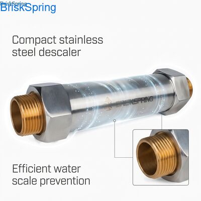 Compact Water Descaler DN25 with 3/4" Thread, Stainless Steel Housing
